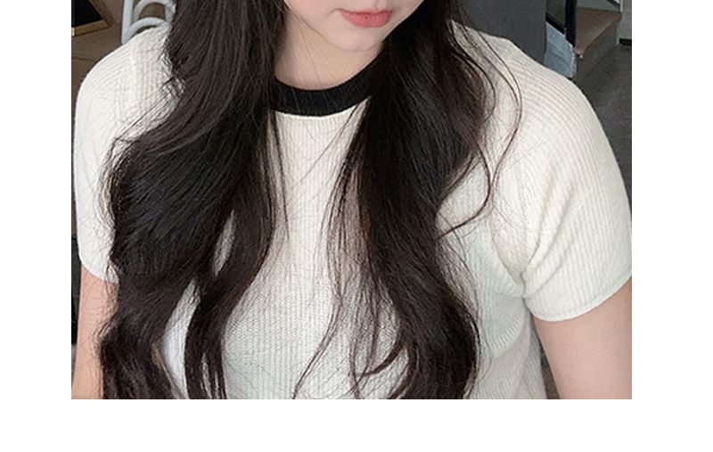 Contrast Trim Bucket Woven Hat