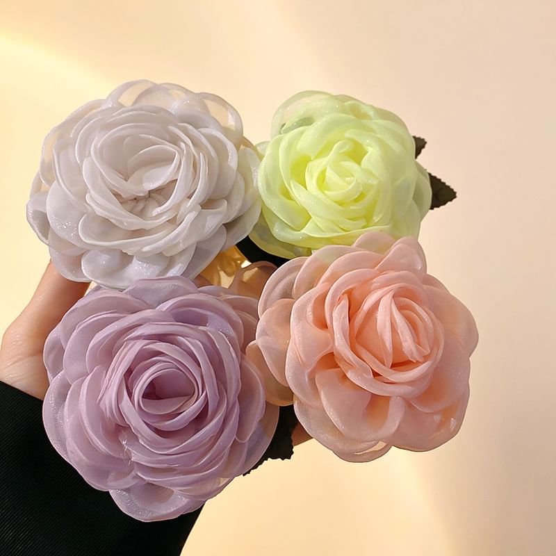 Mesh Hair Floral Claw