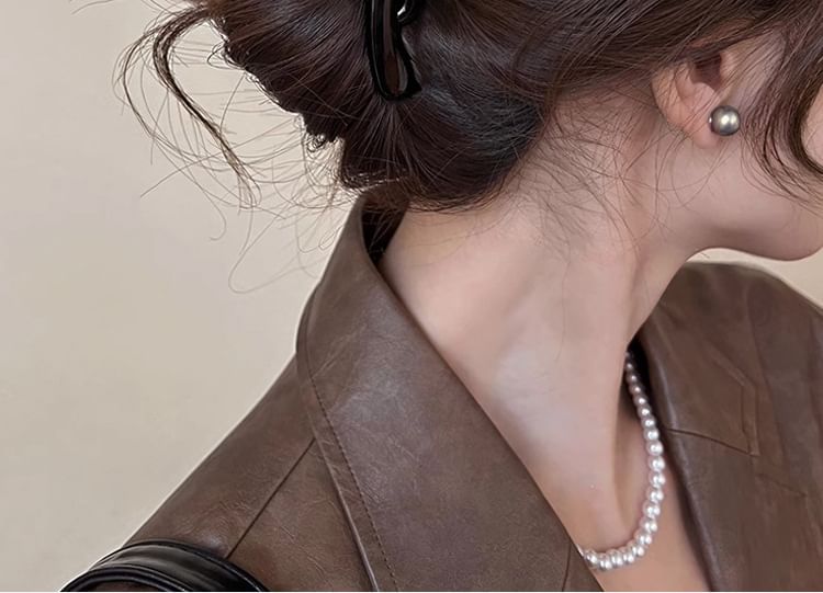 Faux Heart Pearl Claw Hair