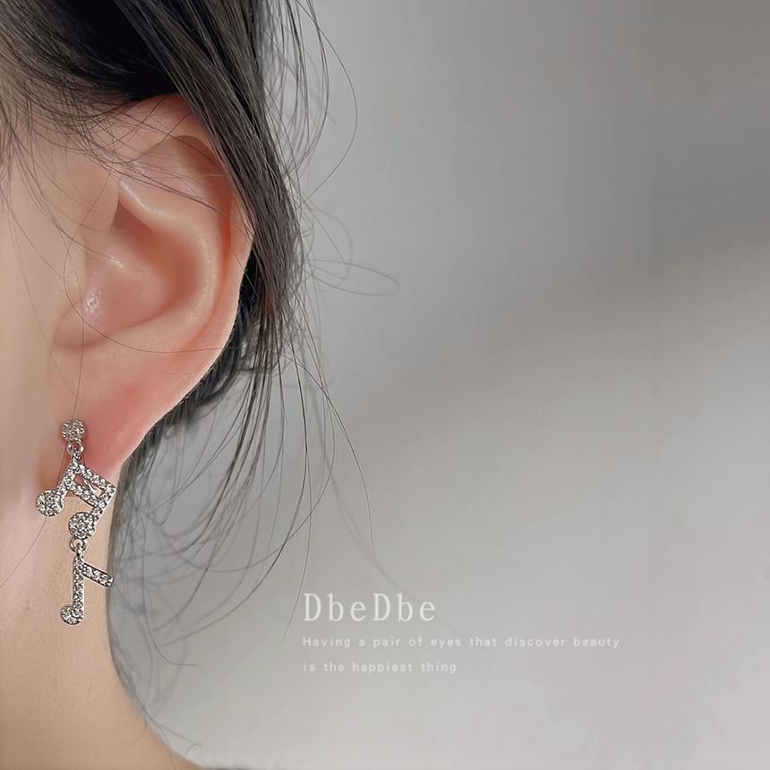 Music Earring Rhinestone Cuff