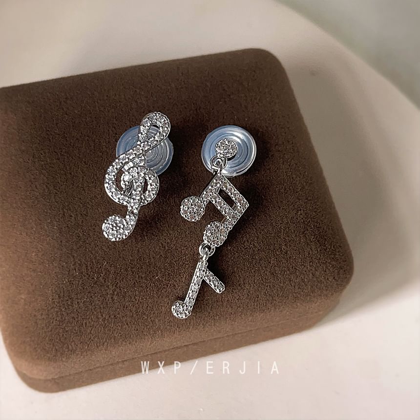 Music Earring Rhinestone Cuff