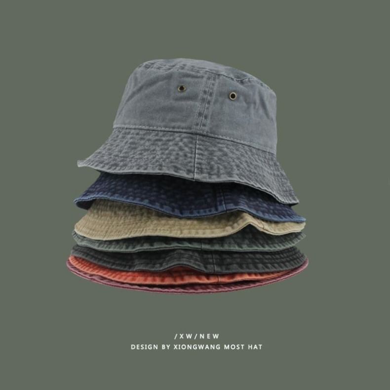 Washed Bucket Hat Denim