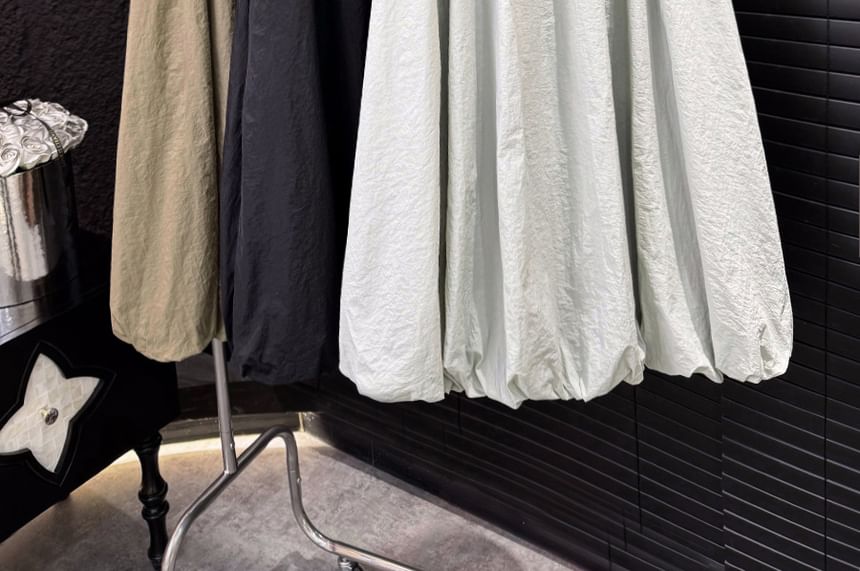 Midi High Skirt Waist Plain A-Line