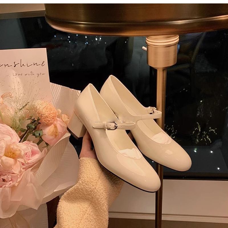 Mary Heel Pumps Chunky Jane