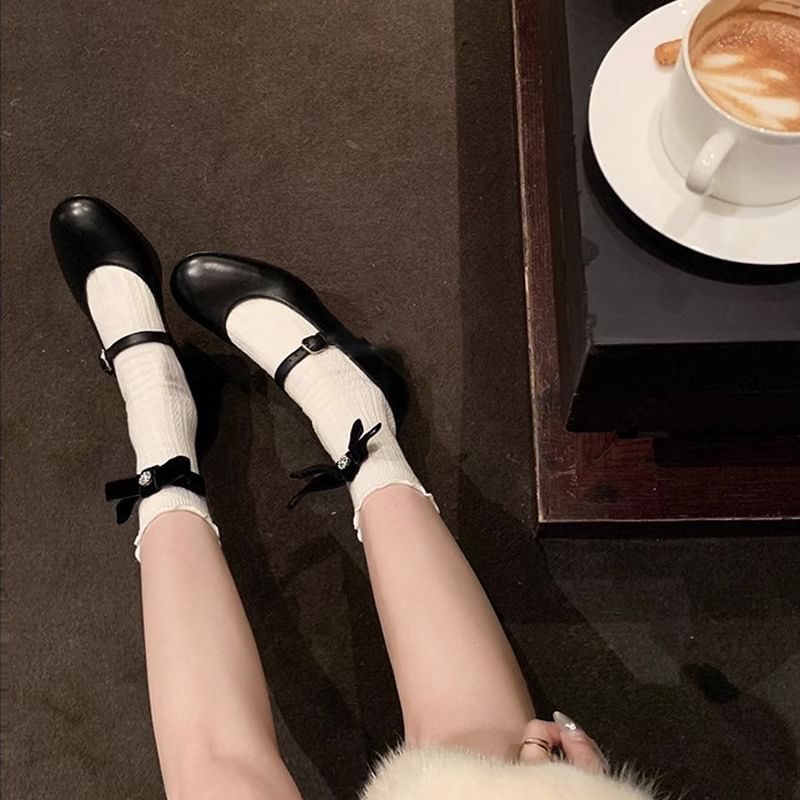 Mary Heel Pumps Chunky Jane