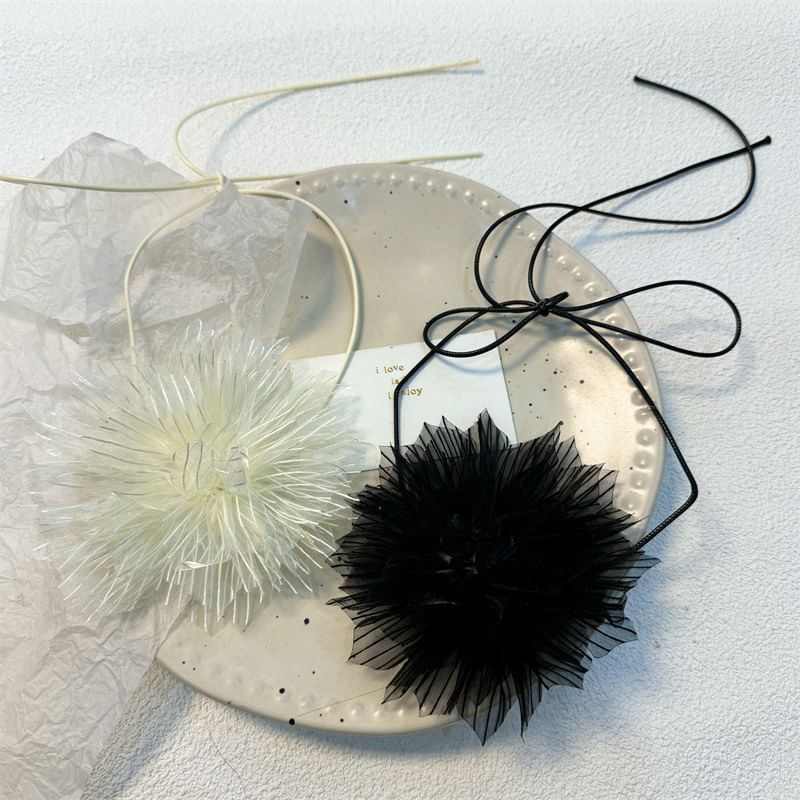 String Floral Choker Fabric