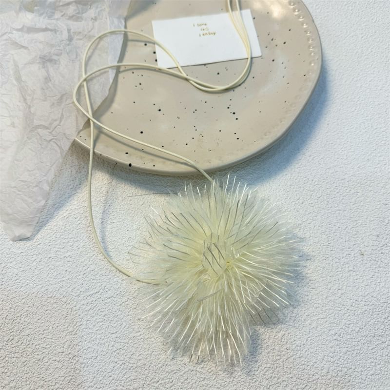 String Floral Choker Fabric