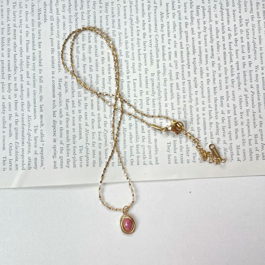 Alloy Pendant Choker Oval