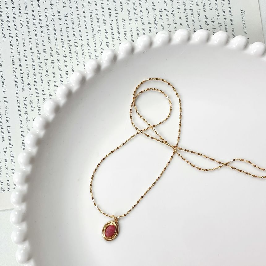 Alloy Pendant Choker Oval