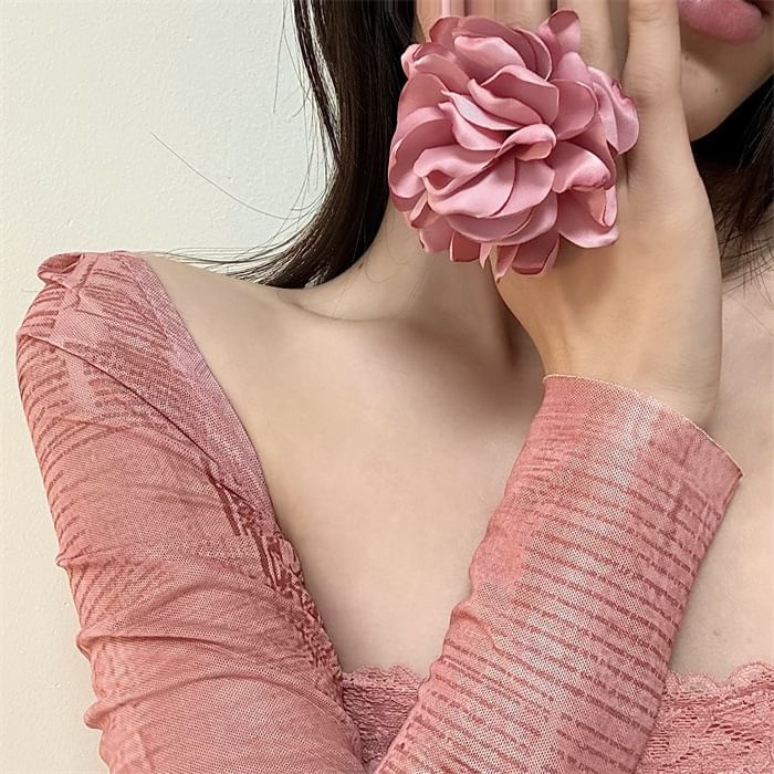 Open Fabric Ring Floral