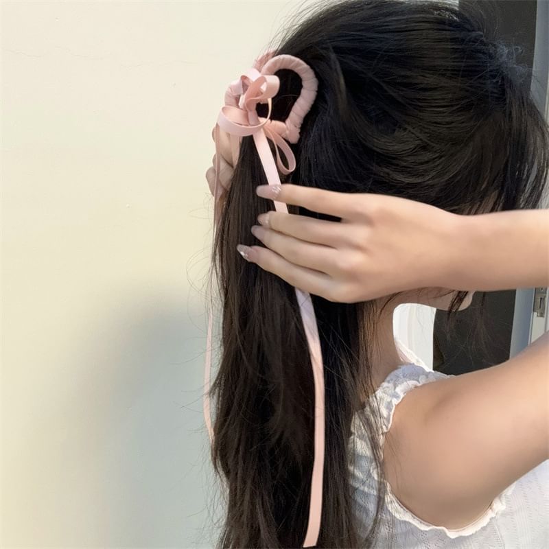 Heart Ribbon Clamp Hair