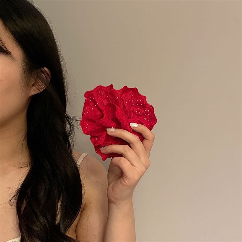 Fabric Scrunchie Clamp / Hair Floral