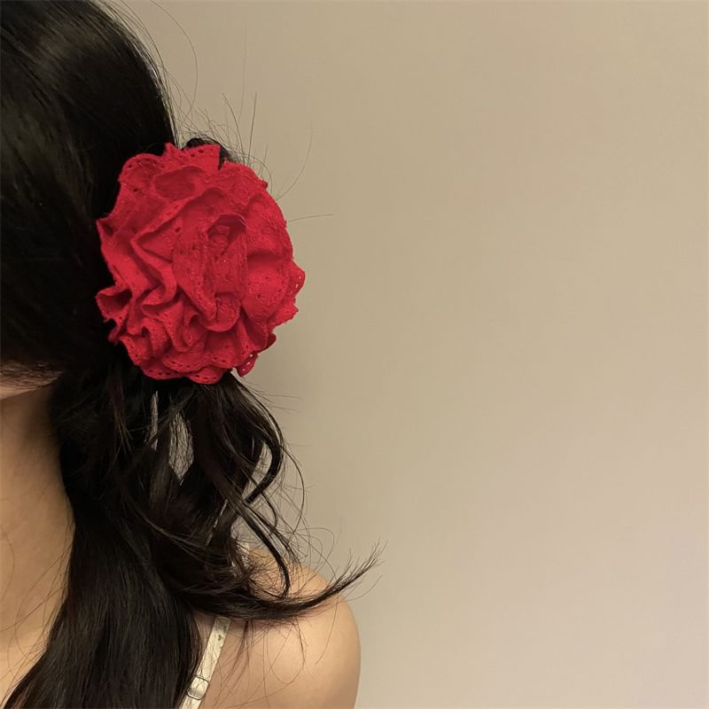 Fabric Scrunchie Clamp / Hair Floral