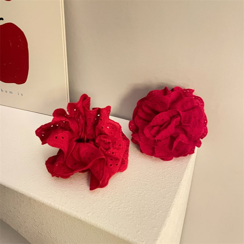 Fabric Scrunchie Clamp / Hair Floral