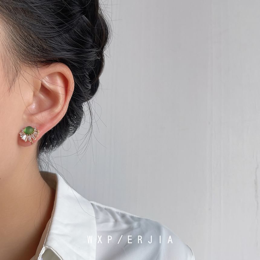 Cuff Ear Alloy Faux Rhinestone Gemstone