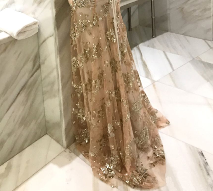 Print Evening Mermaid Spaghetti Gown Strap Floral