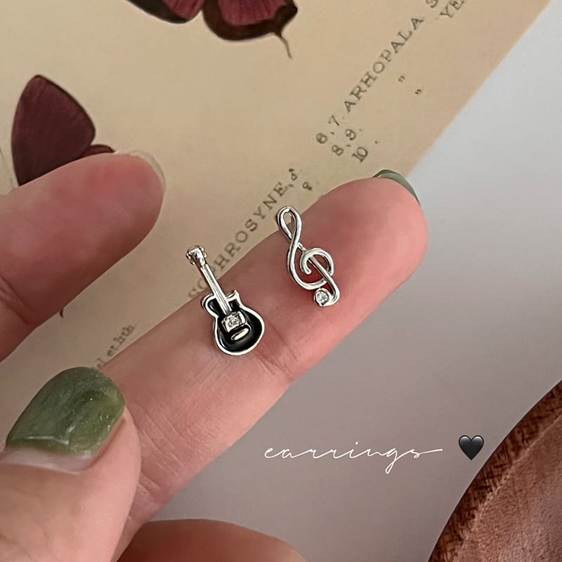 Asymmetrical Sterling Silver Ear Stud