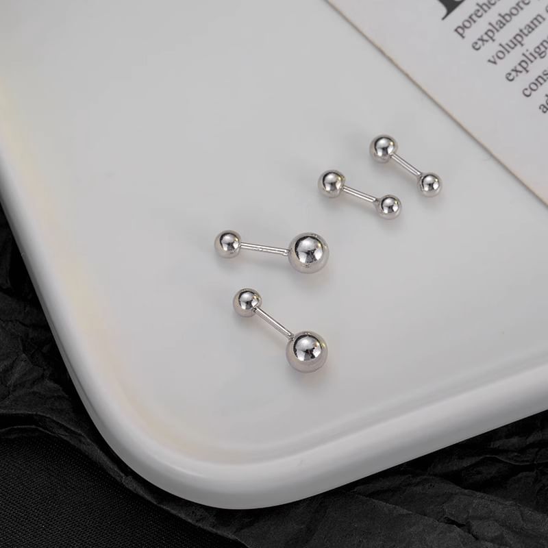 Ball Stud Ear Silver Sterling