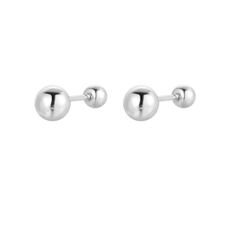 Ball Stud Ear Silver Sterling