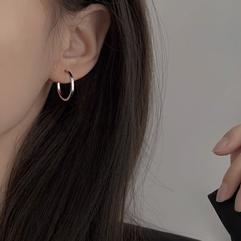 Silver Earring Hoop Sterling