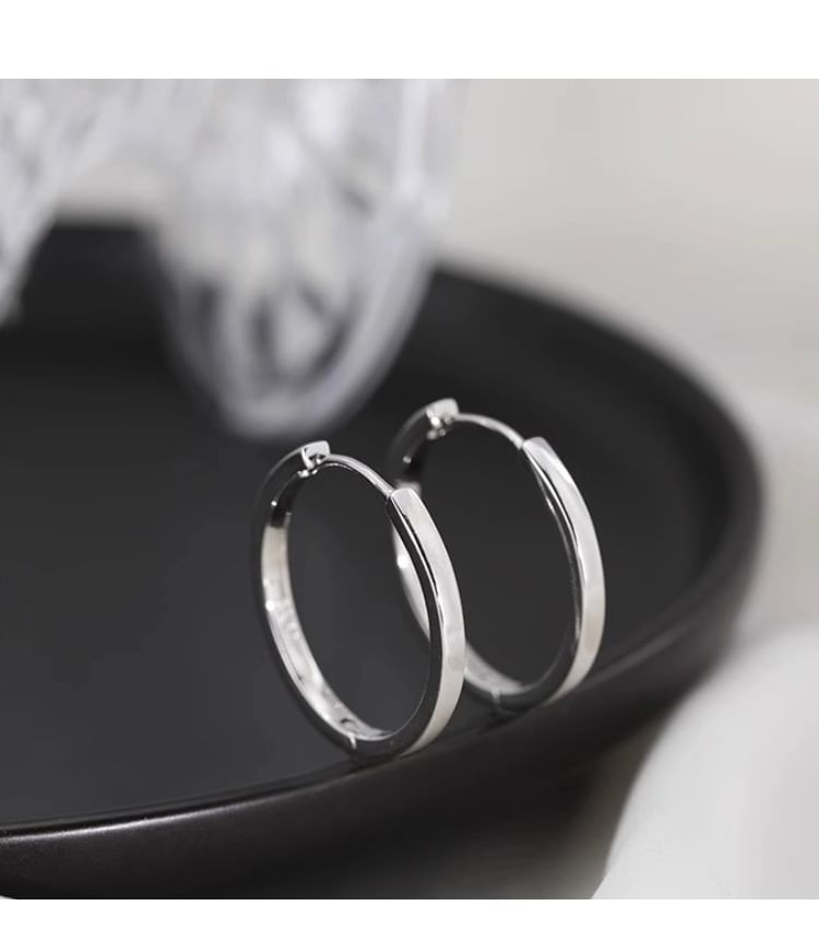 Silver Earring Hoop Sterling