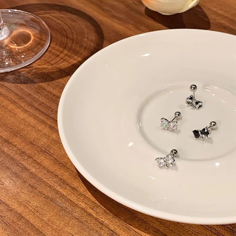 Rhinestone Stud Bow Ear