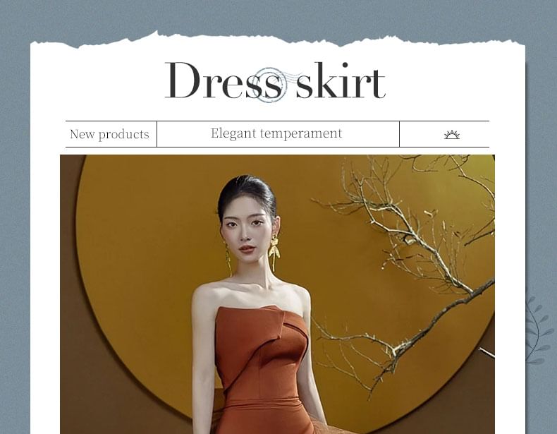 Bow Gown Plain Evening Mermaid Trained Back Strapless