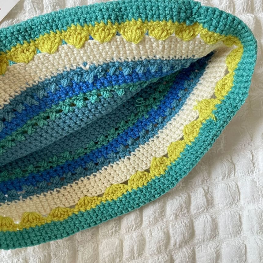 Hat Bucket Knit Striped