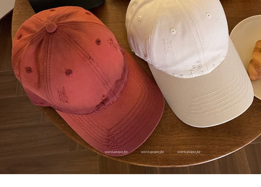 Distressed Cap Baseball Plain