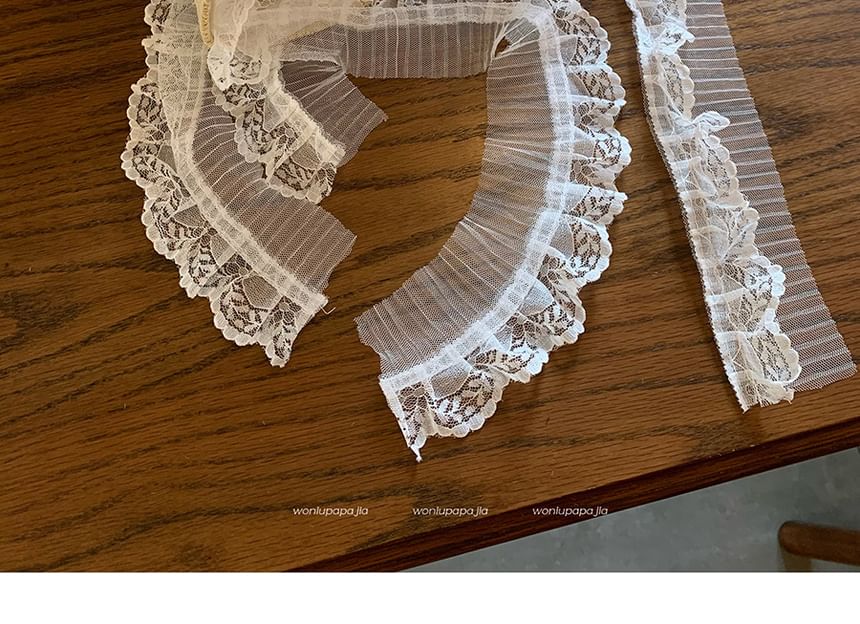 Trim Lace Bucket Straw Hat