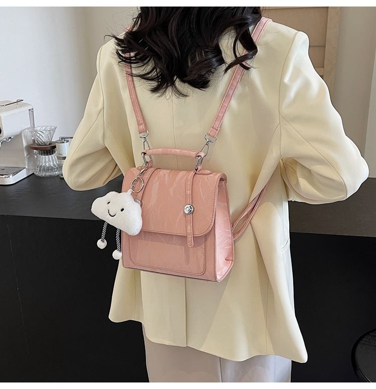 Charm Bag Patterned Set Backpack /