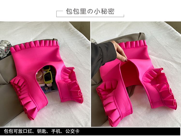 Ruffle Plain Shopper Bag