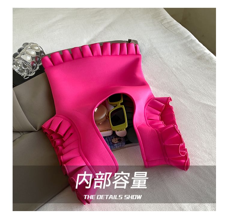 Ruffle Plain Shopper Bag