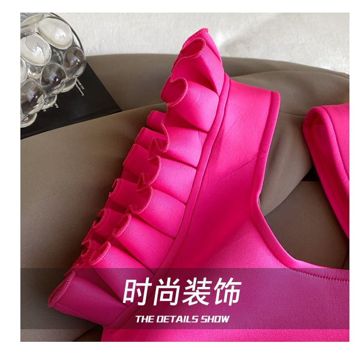 Ruffle Plain Shopper Bag