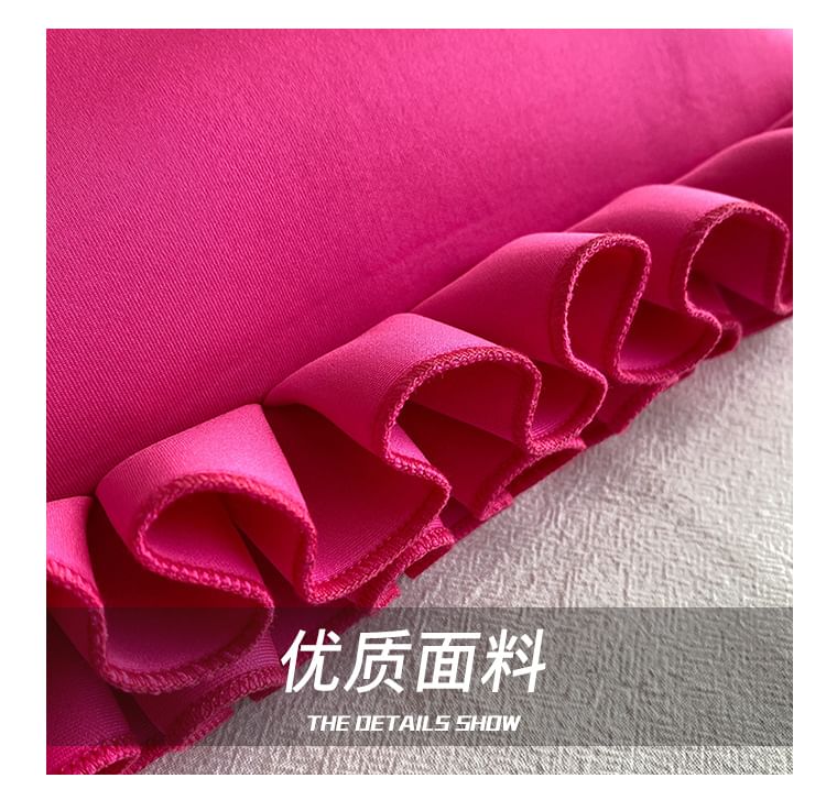 Ruffle Plain Shopper Bag