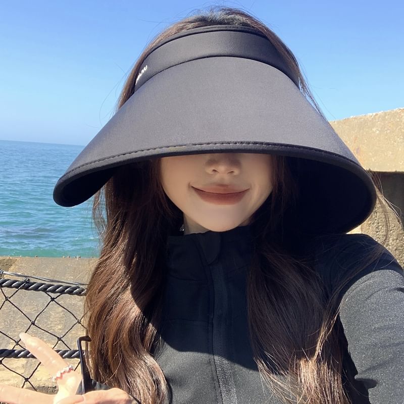 Lettering Hat Wide Brim Sun