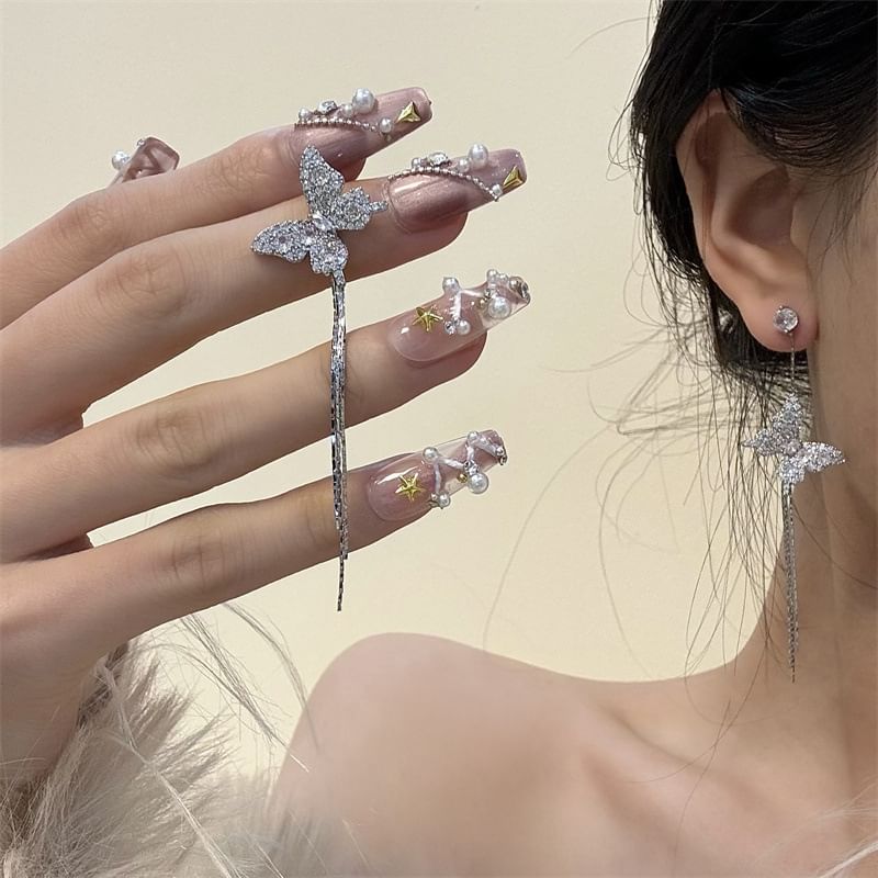Earring Butterfly Drop