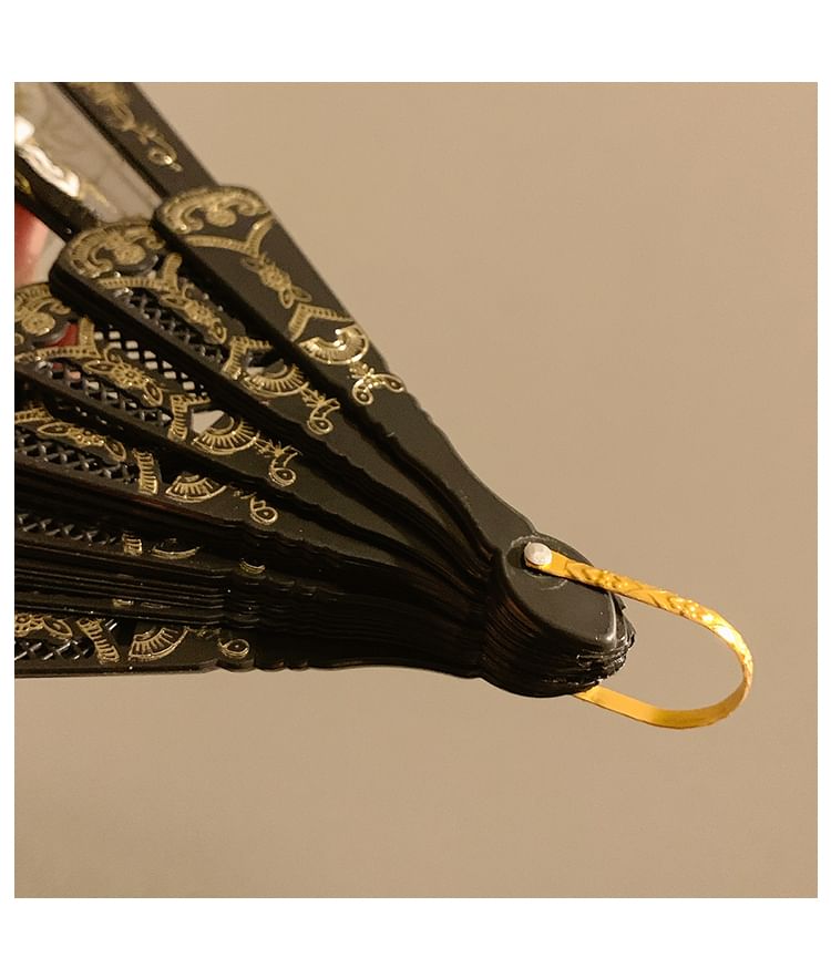 Foldable Fan Choker Floral Hand Designs) Lace Set / (Various