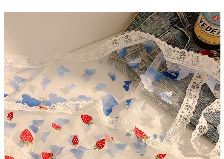 Head Designs) Trim Triangle Lace Scarf (Various