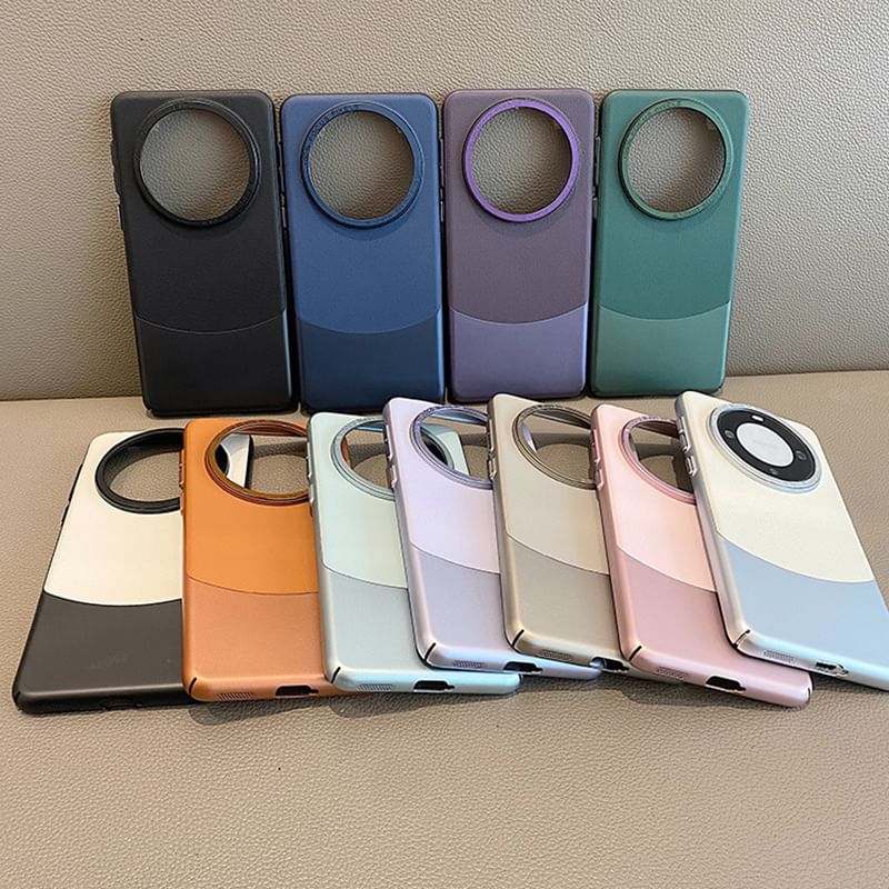 Leather Color Case Phone Faux Panel