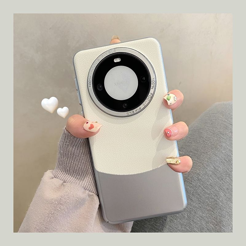 Leather Color Case Phone Faux Panel