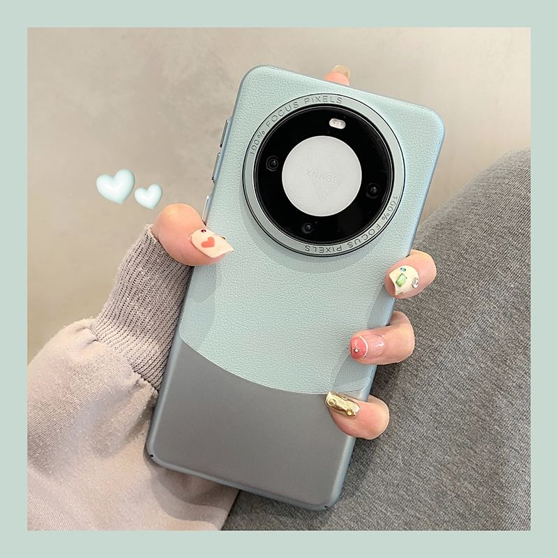 Leather Color Case Phone Faux Panel