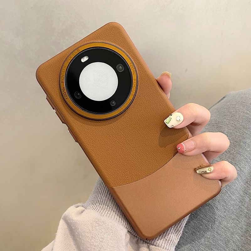 Leather Color Case Phone Faux Panel