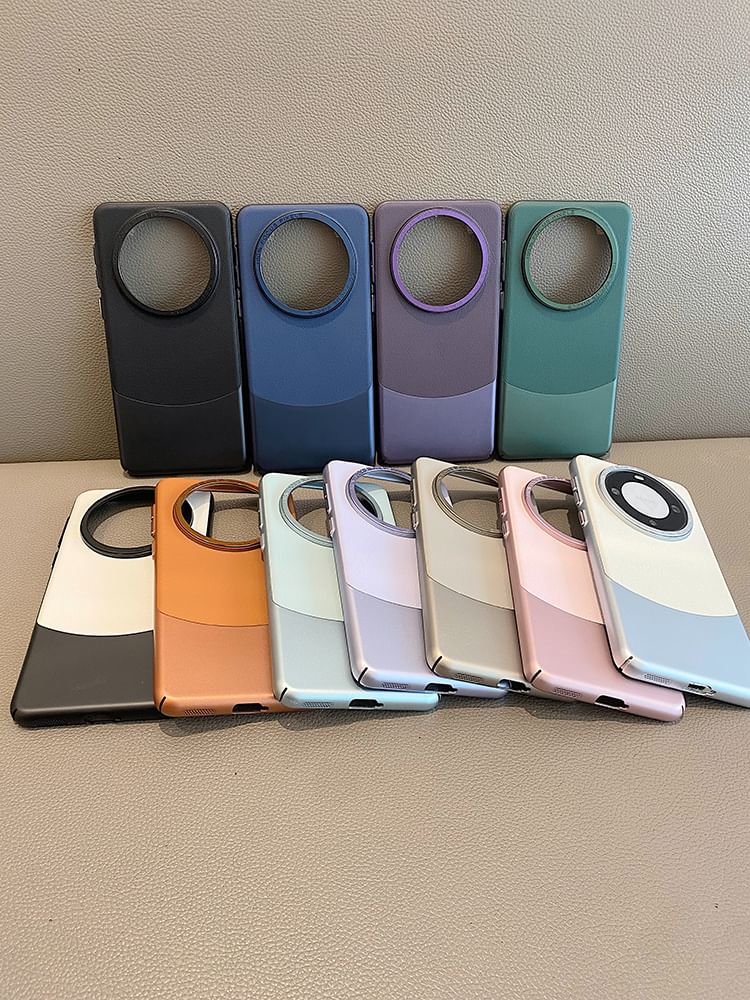 Leather Color Case Phone Faux Panel