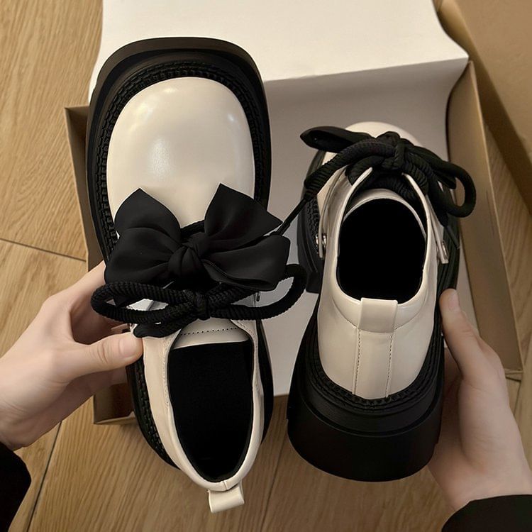 Platform Derby Lace-Up Shoes