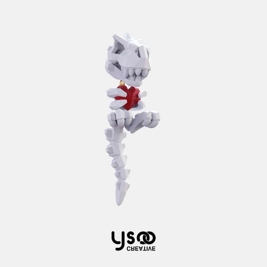 / Dinosaur Stud Clip-On Ear Earring