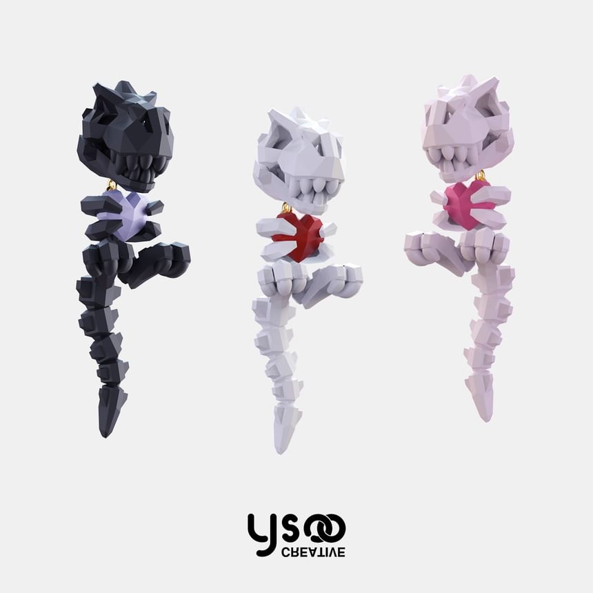 / Dinosaur Stud Clip-On Ear Earring