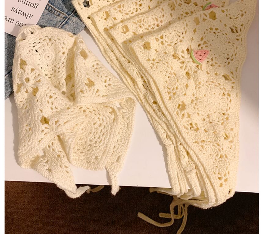 (Various Head Triangle Scarf Designs) Embroidered