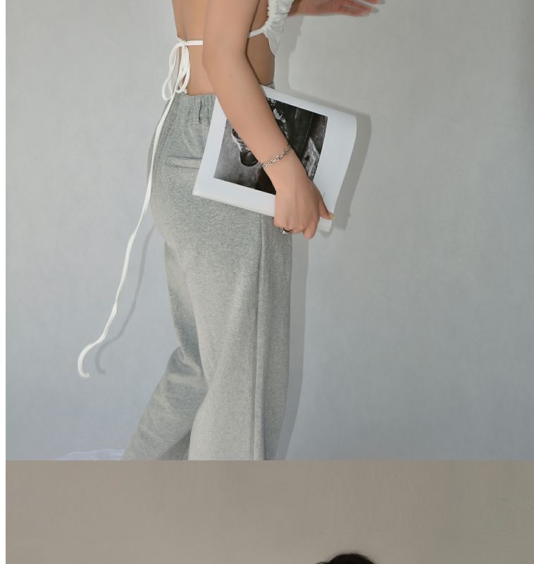 Cropped Open Back Short-Sleeve Plain Tee