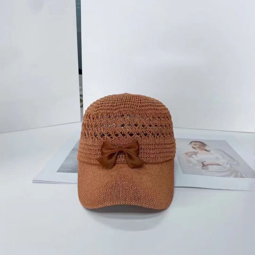 Cap Woven Baseball Bow